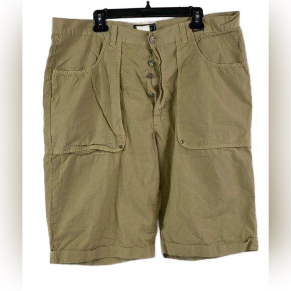 Khaki Versace Shorts w/ COA - Size 40 - Picture 1 of 7